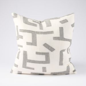 Antico Cushion | White/Slate