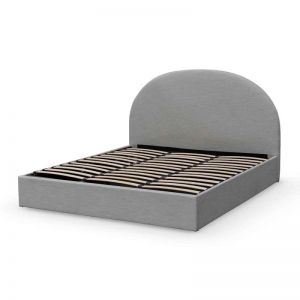 Antonia Fabric Bed | King | Pearl Grey with Storage