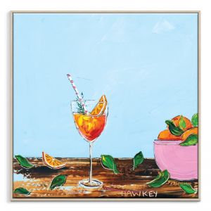 Aperol and Fruit Bowl | Angela Hawkey | Canvas or Print by Artist Lane