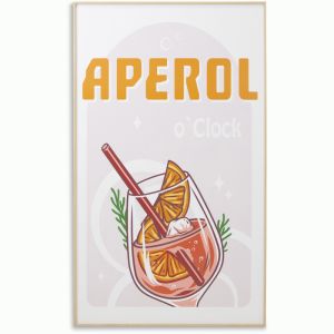 Aperol O'clock | 60x100cm | Outdoor UV Wall Art with Aluminium Frame