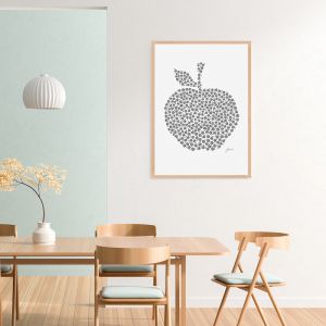 Apple Orchard in Silver Grey Fine Art Print | by Pick a Pear | Framed