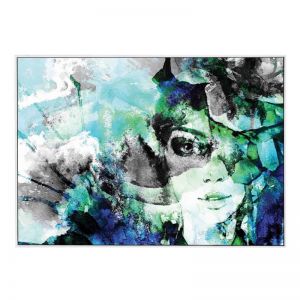 Aqua Fem | Framed Canvas Print