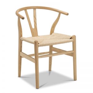 Arche Solid Ashwood Woven Cord Dining Chair | Natural | Set of 2