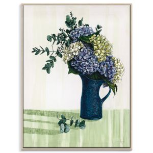 Aria Hydrangeas in Blue Flannel Flower Jug | Julie Lynch | Prints or Canvas by Artist Lane