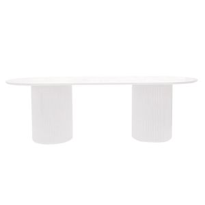 Arlo Oval Dining Table | 2.4m | White