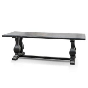 Artica Elm Wood Dining Table | 2.4m | Full Black