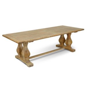 Artica Elm Wood Dining Table 2.4m - Rustic Natural