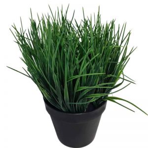 Artificial Ornamental Potted Dense Green Grass | UV Resistant | 30cm