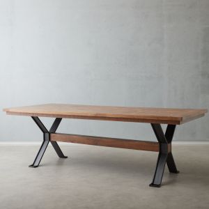 Ascot Dining Table | Mango Wood | Black Iron Legs