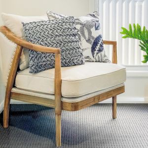 Asteria Oakwood Linen Armchair | Natural  | PREORDER