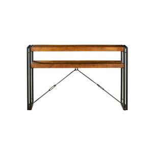 Astra 2 Shelves Mango Wood Industrial Console Table