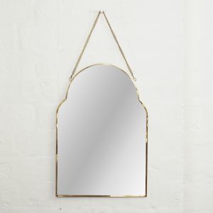 Audre Arch Brass Mirror