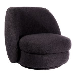 Aurora Swivel Chair | Black Boucle