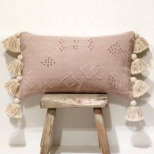 Ava Cotton Boho Embroidered Folk Cushion Cover | Sun Republic