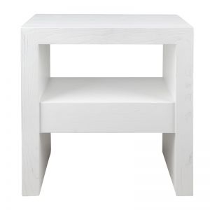 Axel Oak Side Table | White