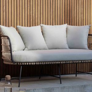 B2C Furniture | Arden Bamboo Wicker 2 Seater Outdoor Lounge