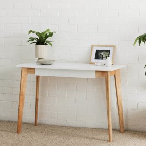 B2C Furniture | Byron Console Table | 1 Drawer | Natural Hardwood
