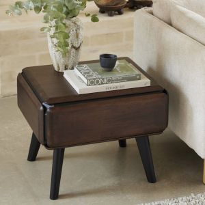 B2C Furniture | Casa Hardwood Side Table | Arabica Walnut