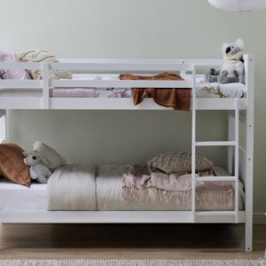 B2C Furniture | Myer White Single Bunk Bed | Hardwood Frame