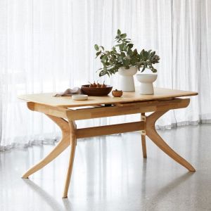 B2C Furniture | Villa Natural Hardwood Extendable Dining Table | Rectangle