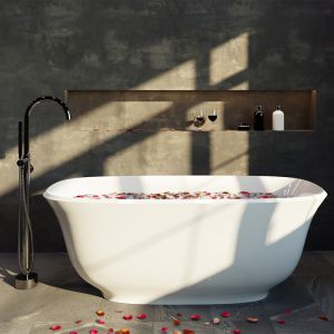 Baden Freestanding Bath | 1500mm | Semi Gloss White