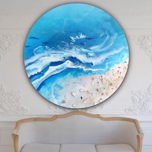 Bali Utopia Portal Ocean Artwork | Round Acrylic Print | Antuanelle