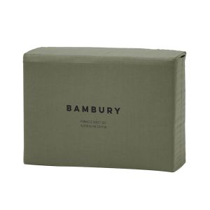 Bambury Pinnacle Australian Cotton Sheet Set | Moss | Various Sizes