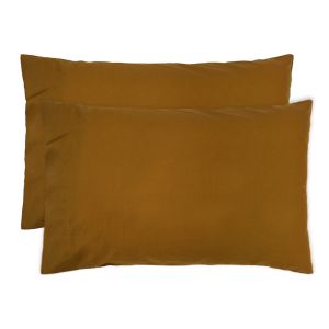 Temple Organic Cotton Pillowcase Pair | Tobacco