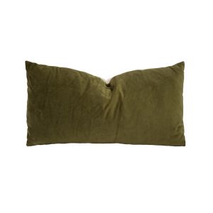 Bambury Velvet Rectangle Cushion | Olive