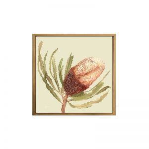 Banksia Native Living Art Flower 2 in Sage Wall Art Print | by Pick a Pear | Canvas