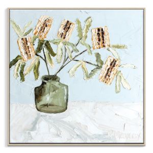 Banksia on Blue | Michelle Keighley | Canvas or Print by Artist Lane