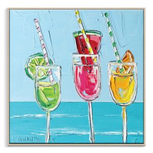 Beach Girls and Fizz | Angela Hawkey | Canvas or Print by Artist Lane