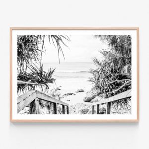 Beach Hideaway B&W | Framed Print | 41 Orchard