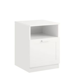 Bedside Table with Drawer | White