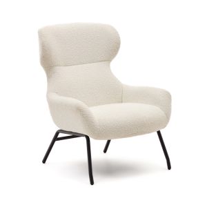 Belina Boucle Shearling Armchair | White
