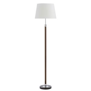 Belmore Floor Lamp | Walnut and White