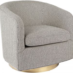 Belvedere Swivel Occasional Chair | Black or Charcoal Velvet