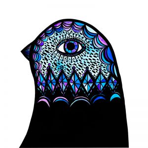 Bird Head Blue | Unframed Print by Madeleine Stamer