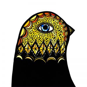 Bird Head (Yellow) | Unframed Print by Madeleine Stamer