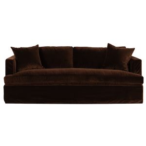 Birkshire 3 Seater Slip Cover Sofa | Dark Chocolate Velvet