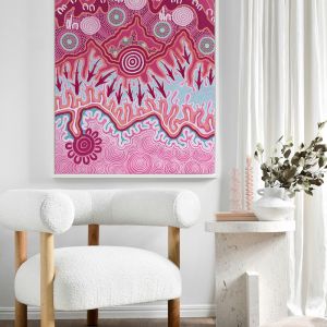 Birrbay Connection Dark Pink | Canvas Print