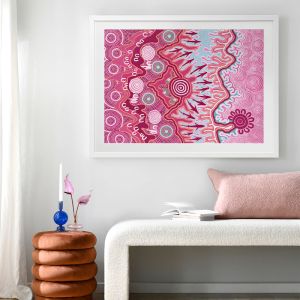 Birrbay Connection Dark Pink | Framed Art Print