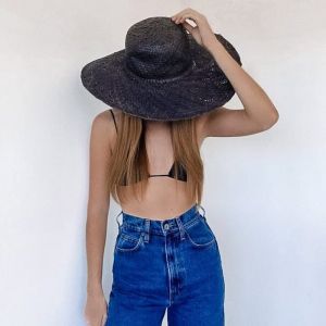 Black Palm Leaf Sun Hat | Sophia | Sun Republic