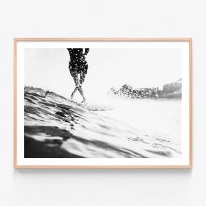 Black & White Surfer | Framed Print | 41 Orchard