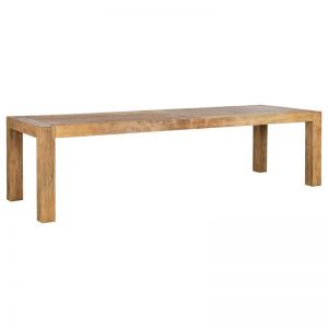 Block Recycled Elm Dining Table | 300cm | Natural Raw | Schots