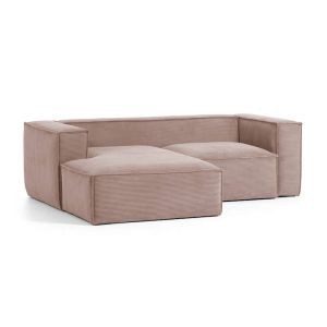 Blok 2 Seater Sofa | Left-hand Chaise Longue | 240cm | Pink Corduroy