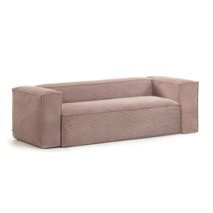 Blok 3-Seater Sofa | Pink Corduroy