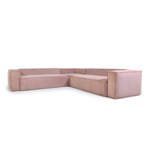 Blok 6-Seater Corner Sofa | 320 x 320cm | Pink Corduroy