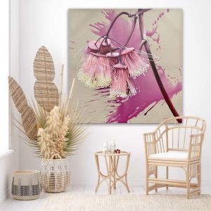 Blossoms on Linen | Plum | Unframed Canvas Print