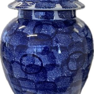 Blue Abstract Ginger Jar Tall